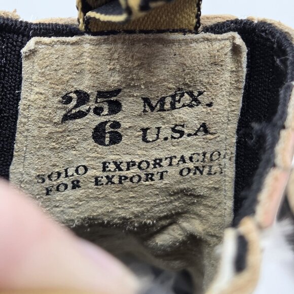 Botas Jaca Mens Suede Cowboy Boots Size 6 Beige Short Leather Western Coastal - Picture 13 of 13